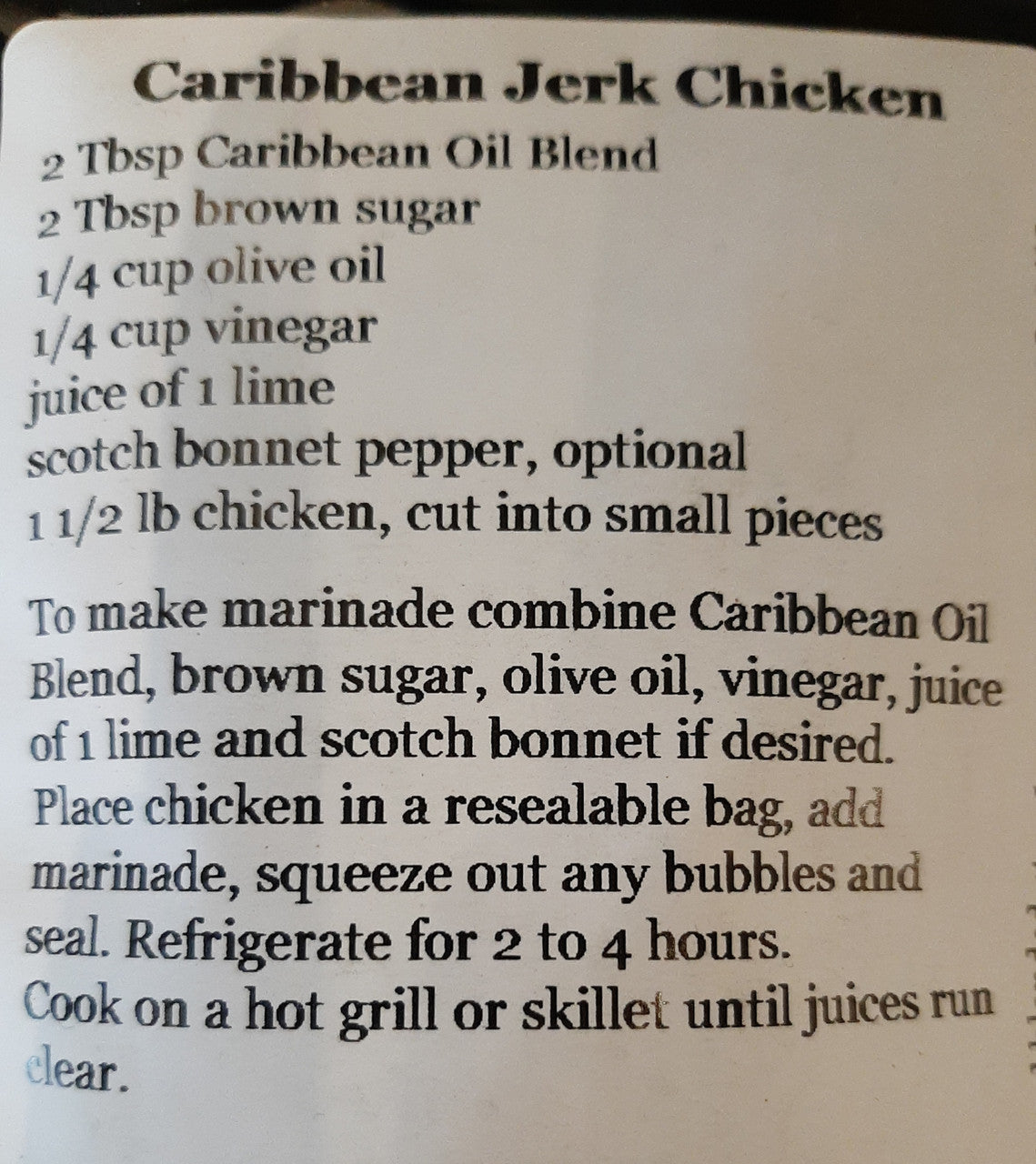 Caribbean Dipping Oil Spices