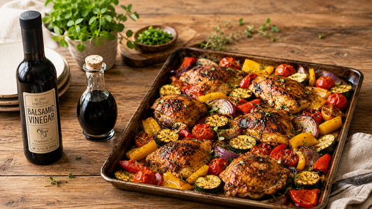 20-Minute One-Pan Balsamic Chicken and Vegetables